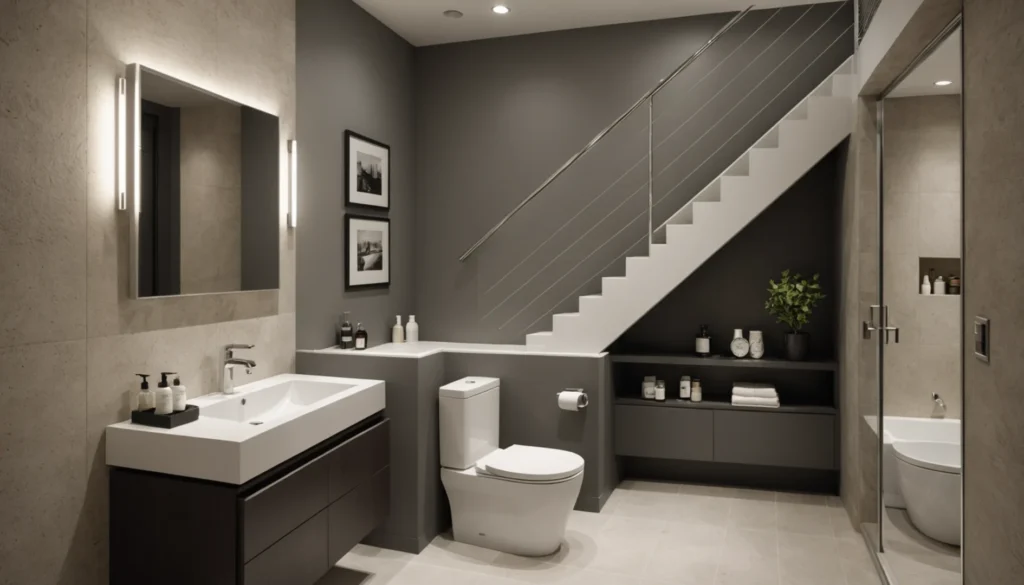 photo wc sous escalier