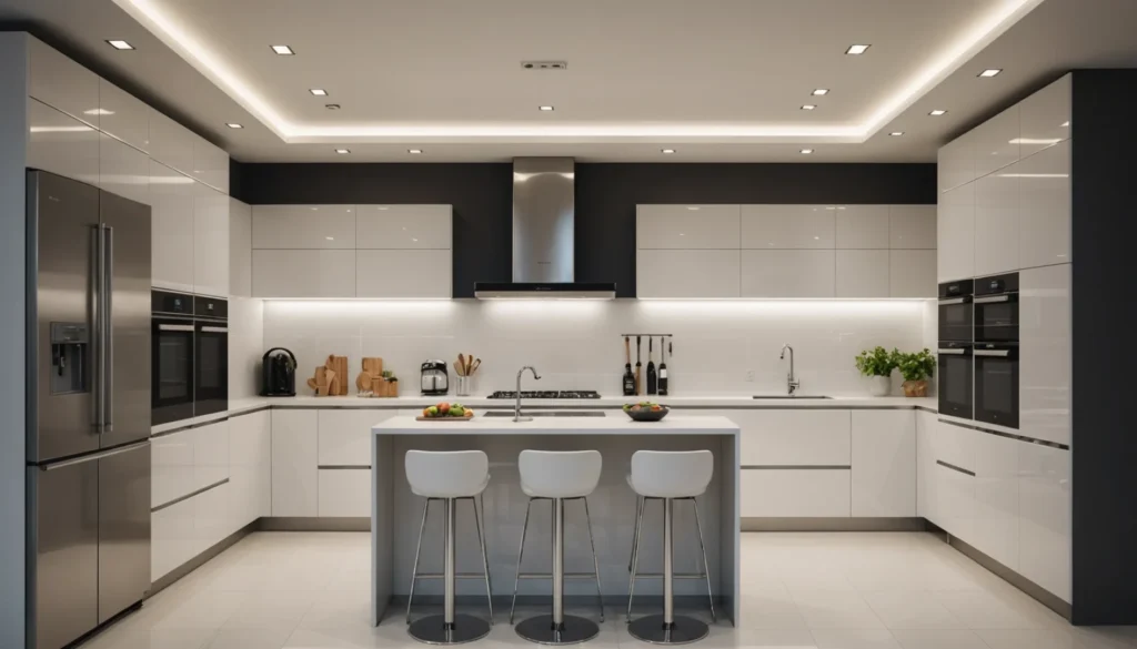 faux plafond cuisine spot
