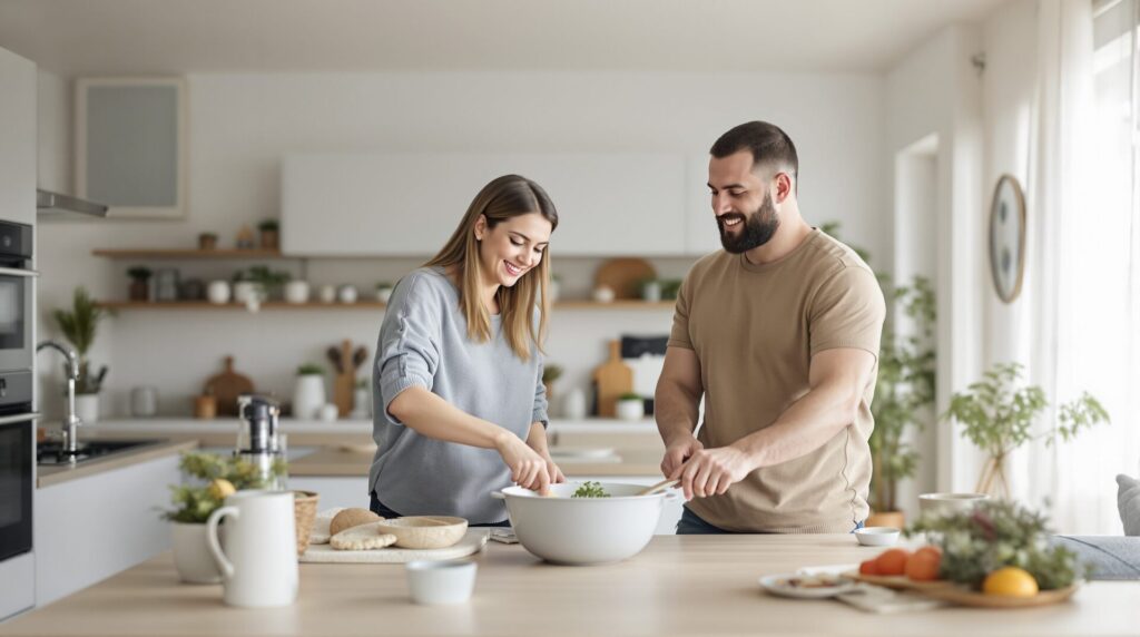 plan cuisine ouverte salon