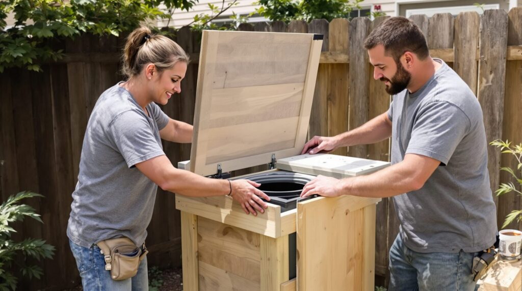 cache poubelle fait maison
