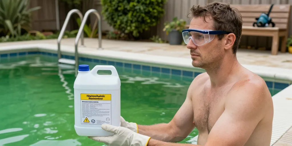 acide chlorhydrique piscine verte