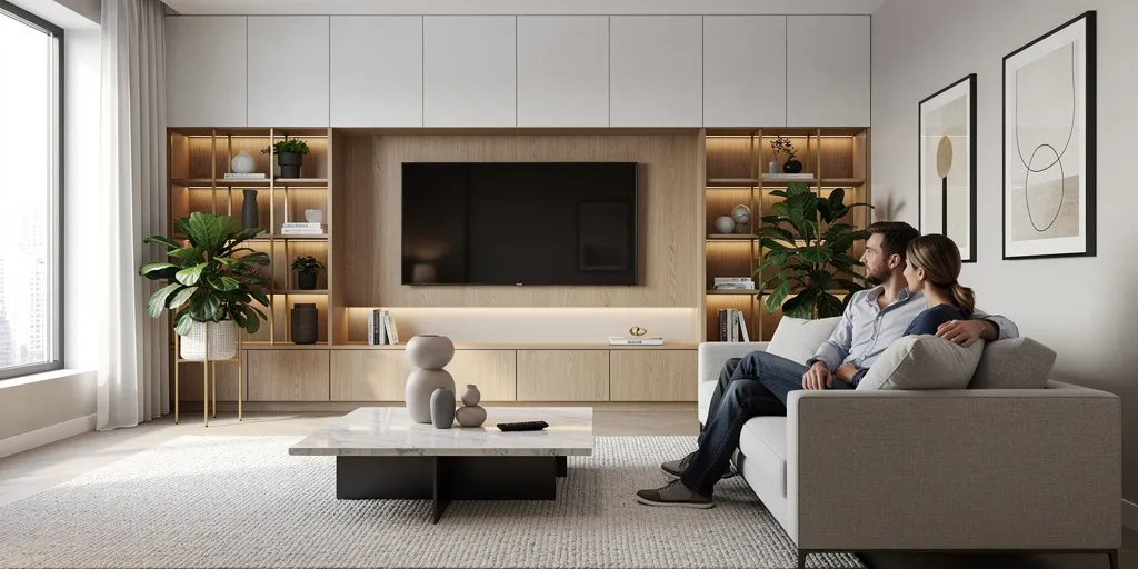 Deco salon tele : les 9 idées pour intégrer la TV avec élégance