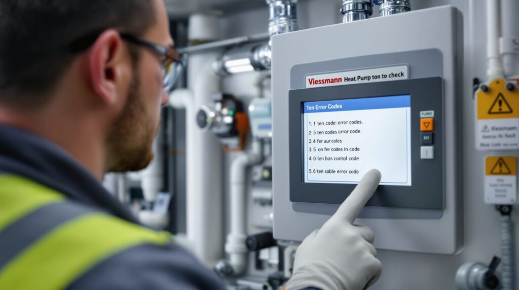 liste code erreur pompe à chaleur viessmann