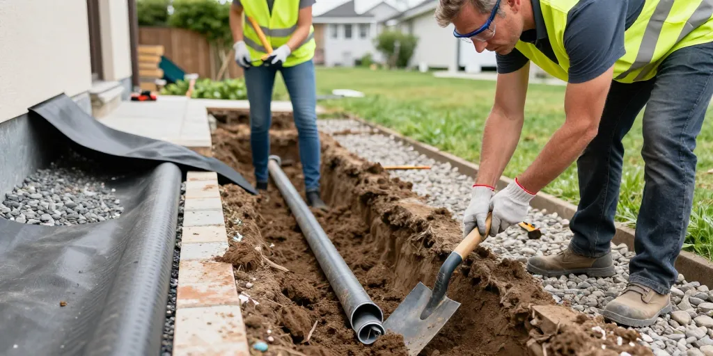 Comment faire une rigole pour évacuer l’eau : la méthode simple et sûre