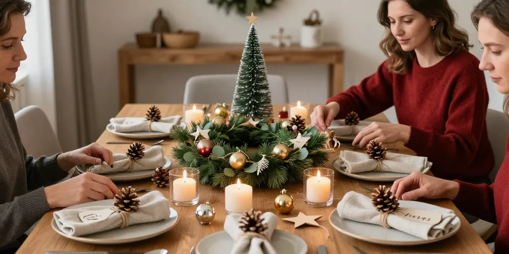 Déco de Noël à faire soi‑même pour la table : les 8 idées