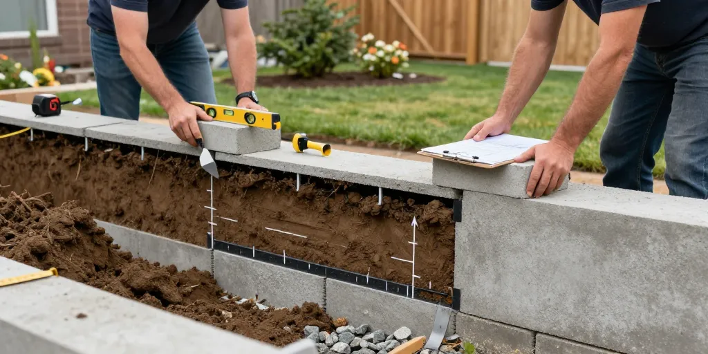 Petit mur de soutènement : le plan pour retenir 50 cm de terre