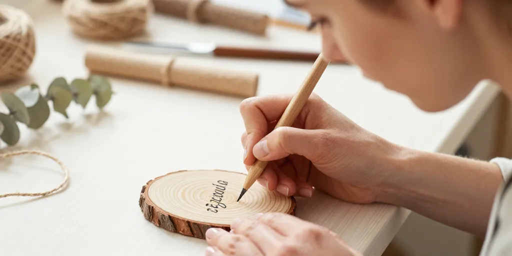 Marque place en bois à faire soi même : la technique naturelle