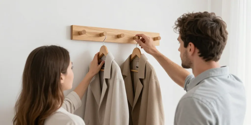 Porte manteau mural diy : les meilleures idées pour une entrée scandinave