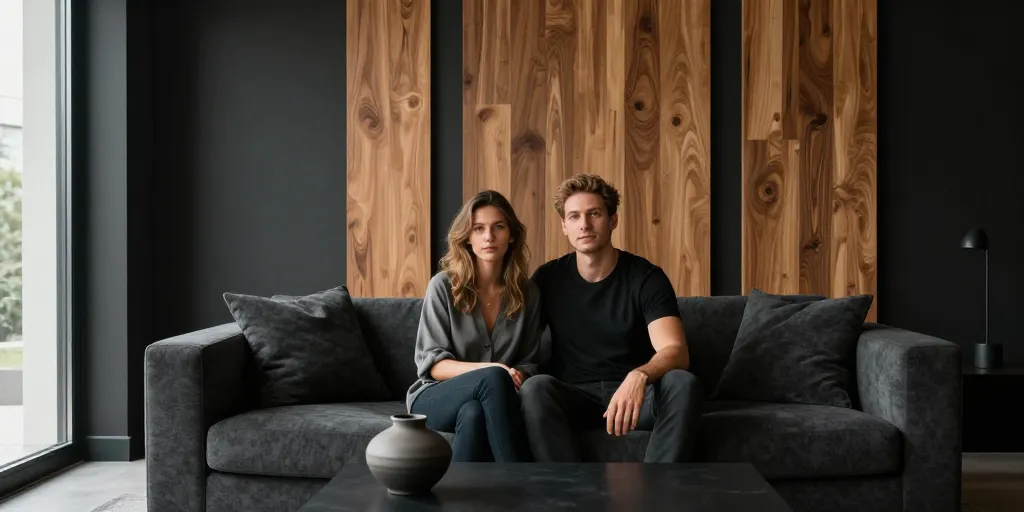 Ambiance salon noir et bois : les 10 astuces pour un intérieur élégant