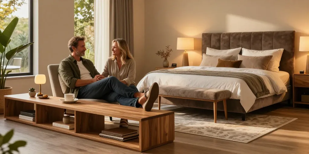 Déco grande chambre : la technique du zonage pour une suite parentale chaleureuse
