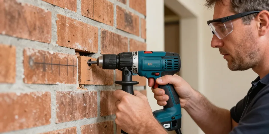 comment percer un mur en brique avec une scie cloche